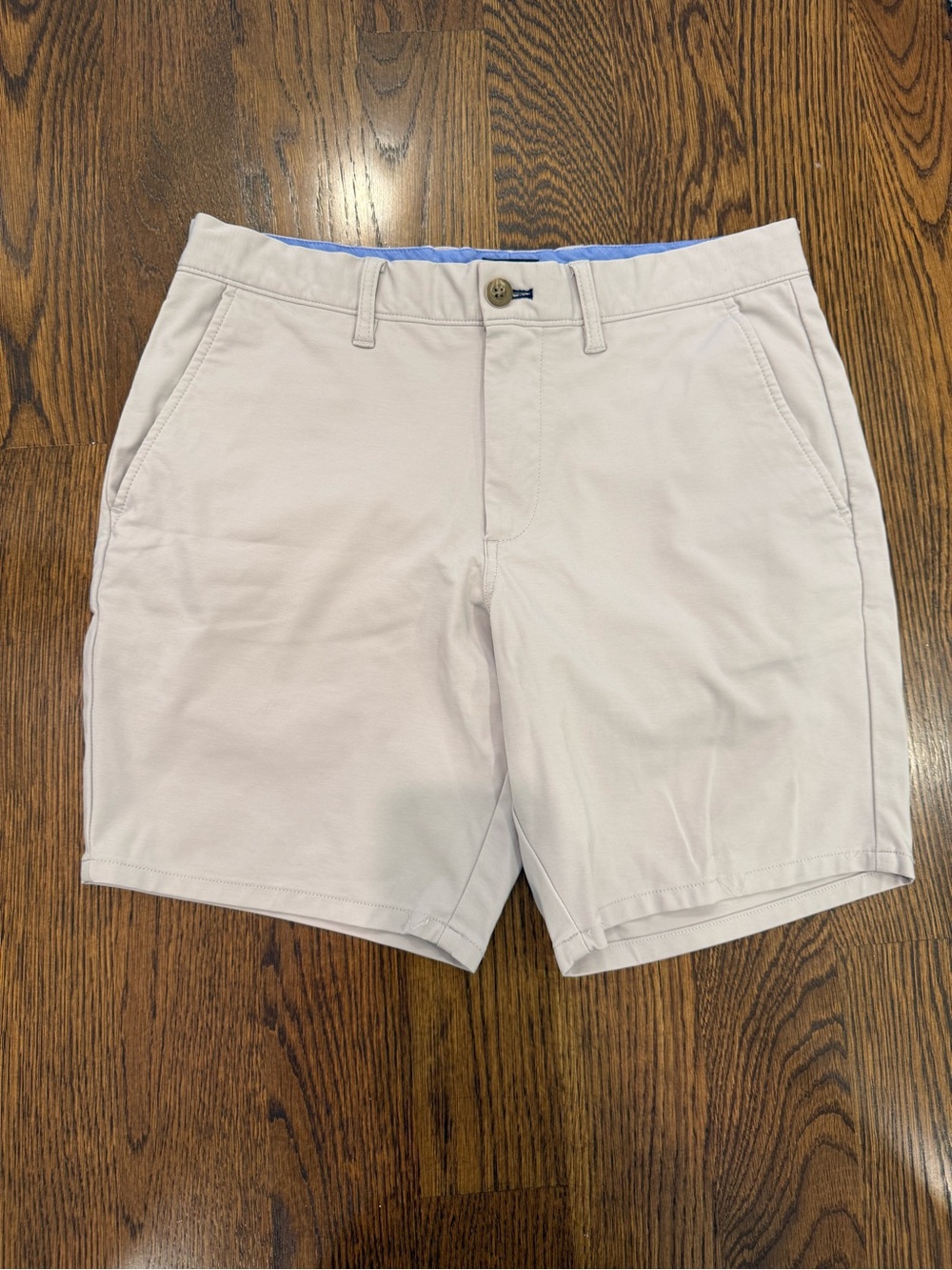johnnie-O Light Beige Flat Front Chino Shorts